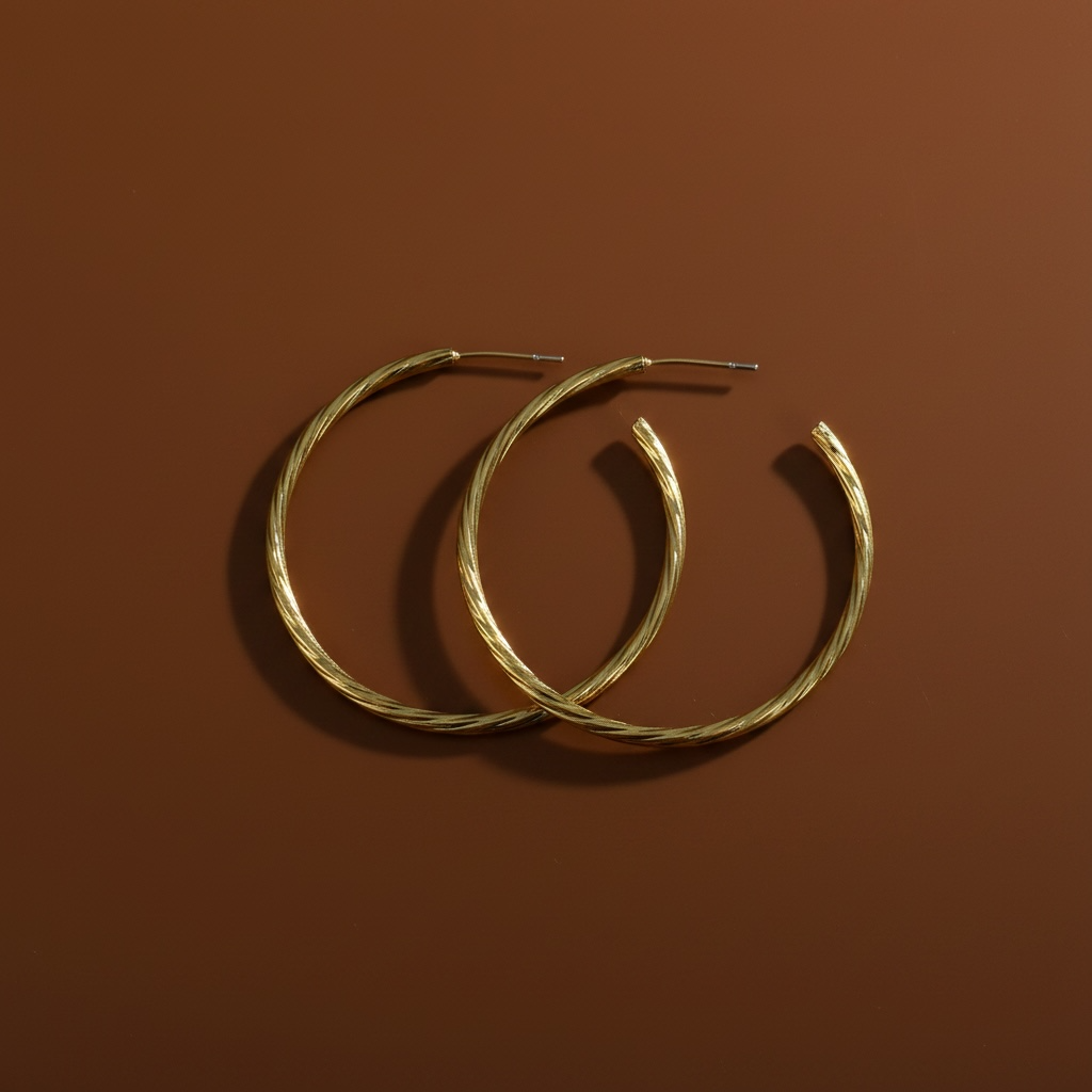 Aros acero dorado