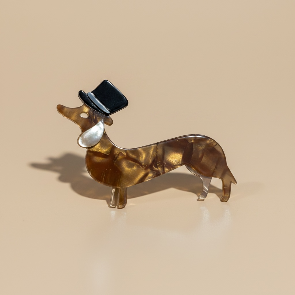 Broche perro de pasta
