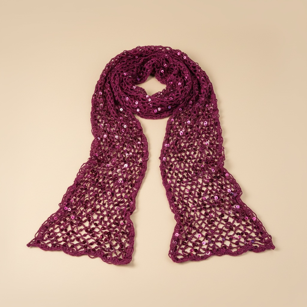 Pañuelo lentejuelas rosa