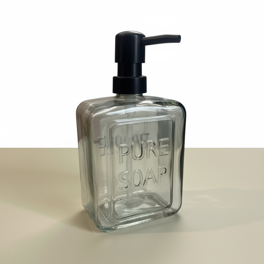 Dispensador jabón cristal 500ml
