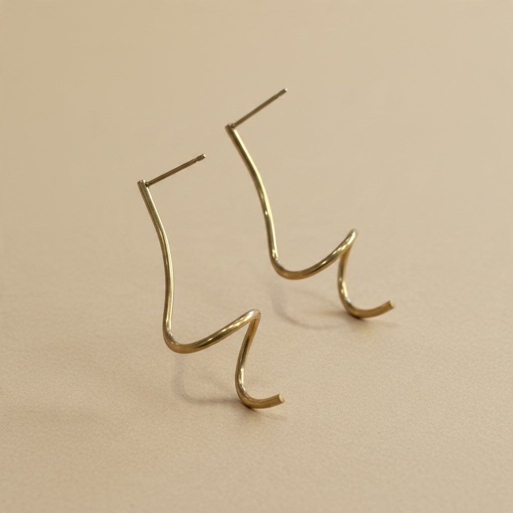 Pendientes acero rizo