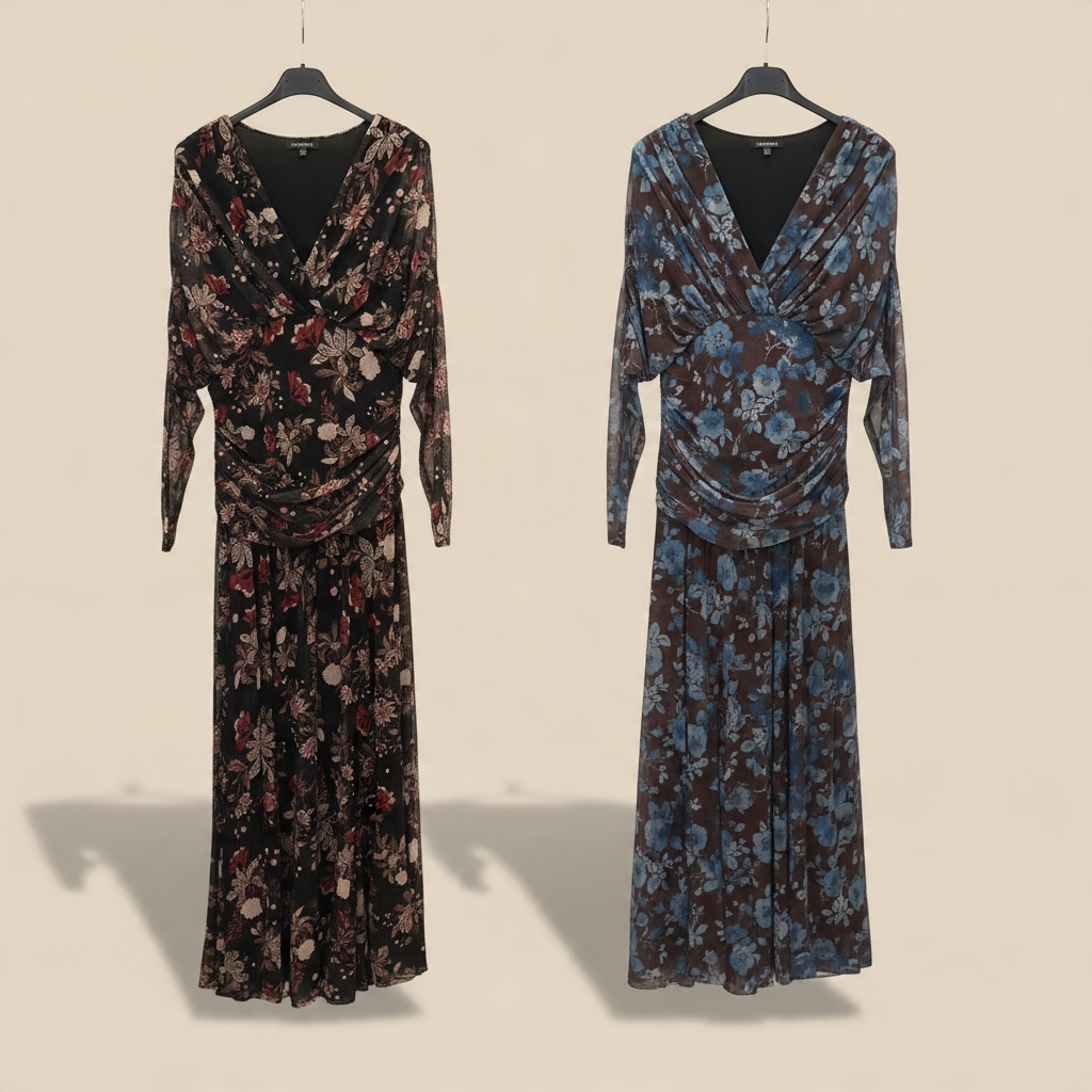 Vestido flores tul elástico