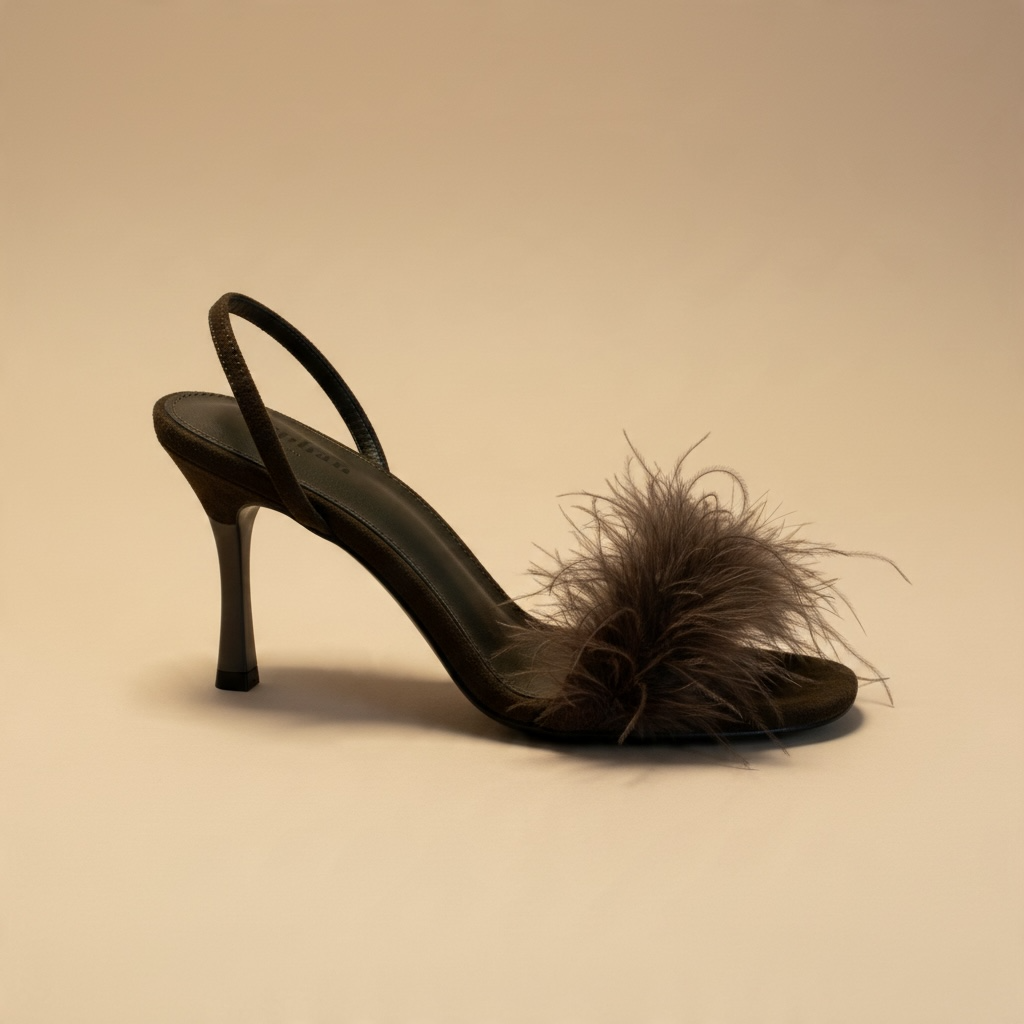 Zapato verde pluma