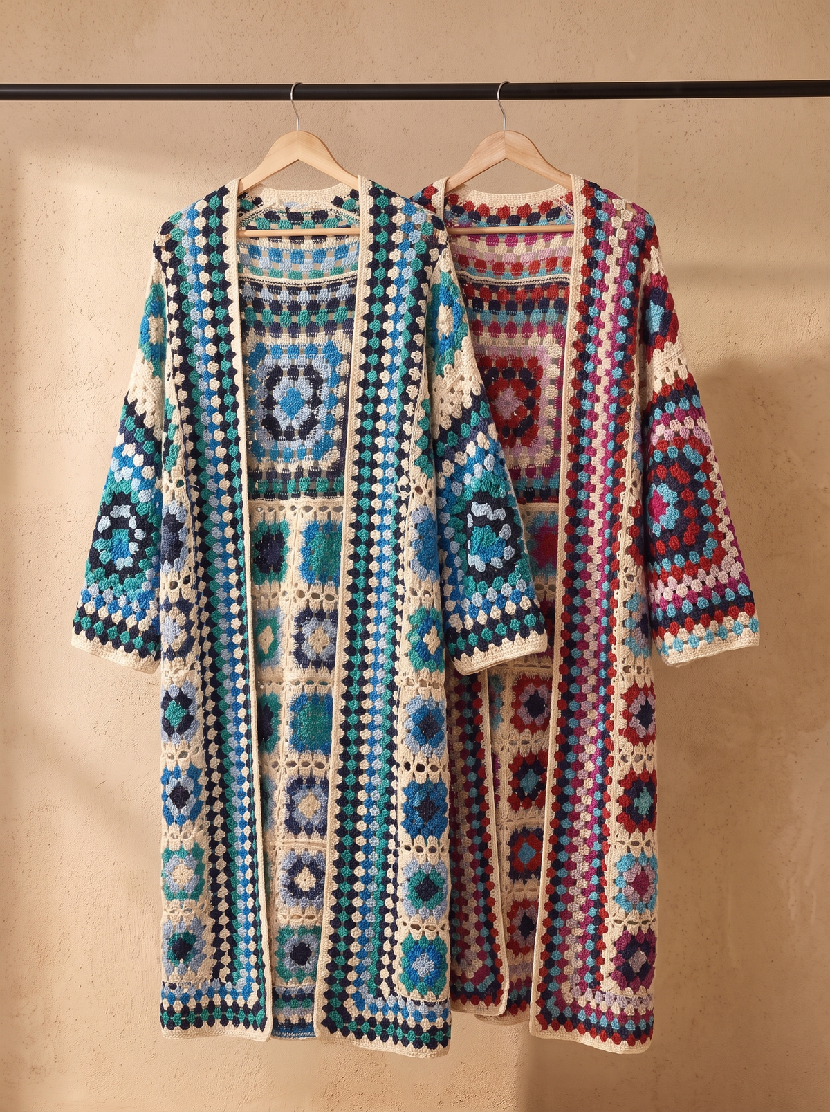 Chaqueta Larga Crochet