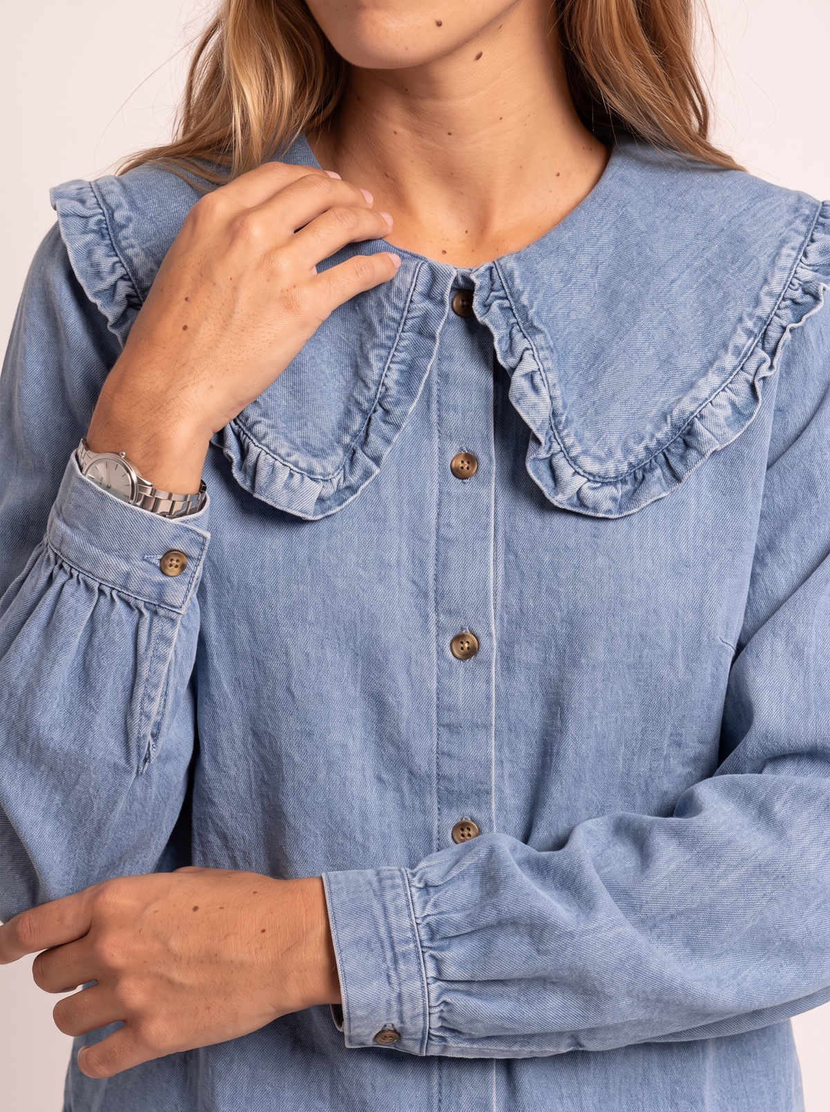 Camisa Vaquera Cuello Bebé