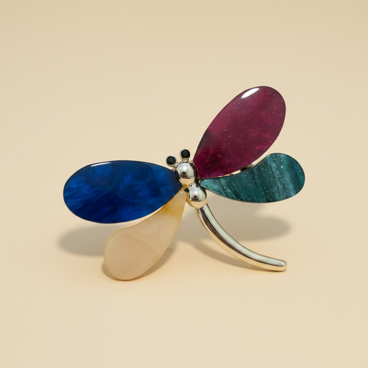 Broche libélula acero