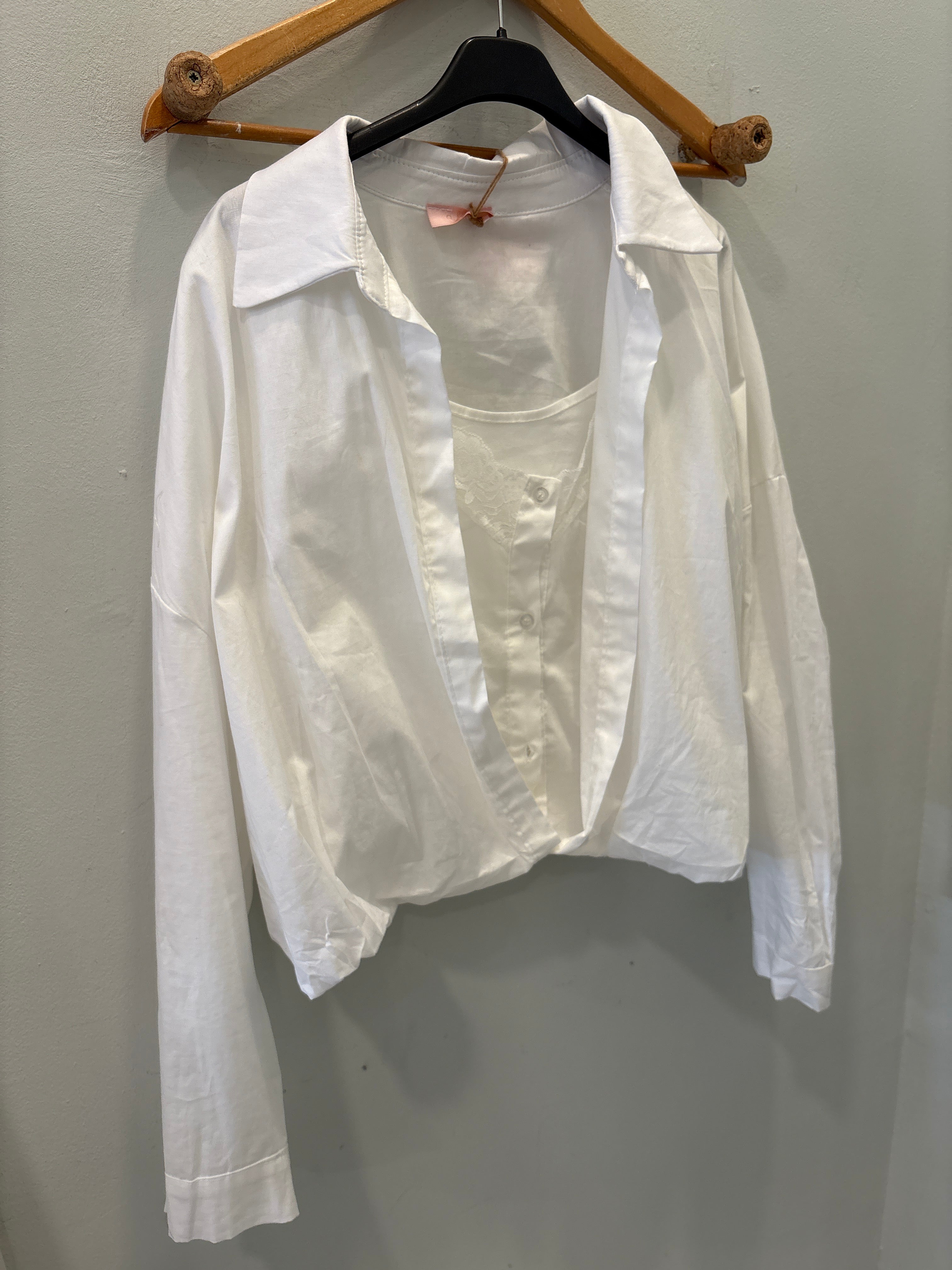 Camisa top encaje talla única