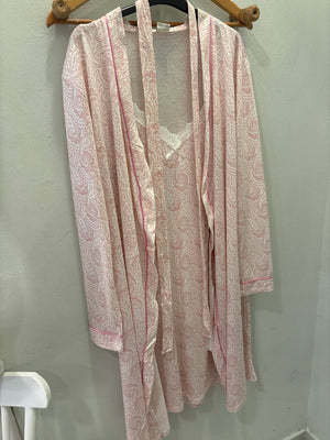 Conjunto camisón y bata 80% algodón