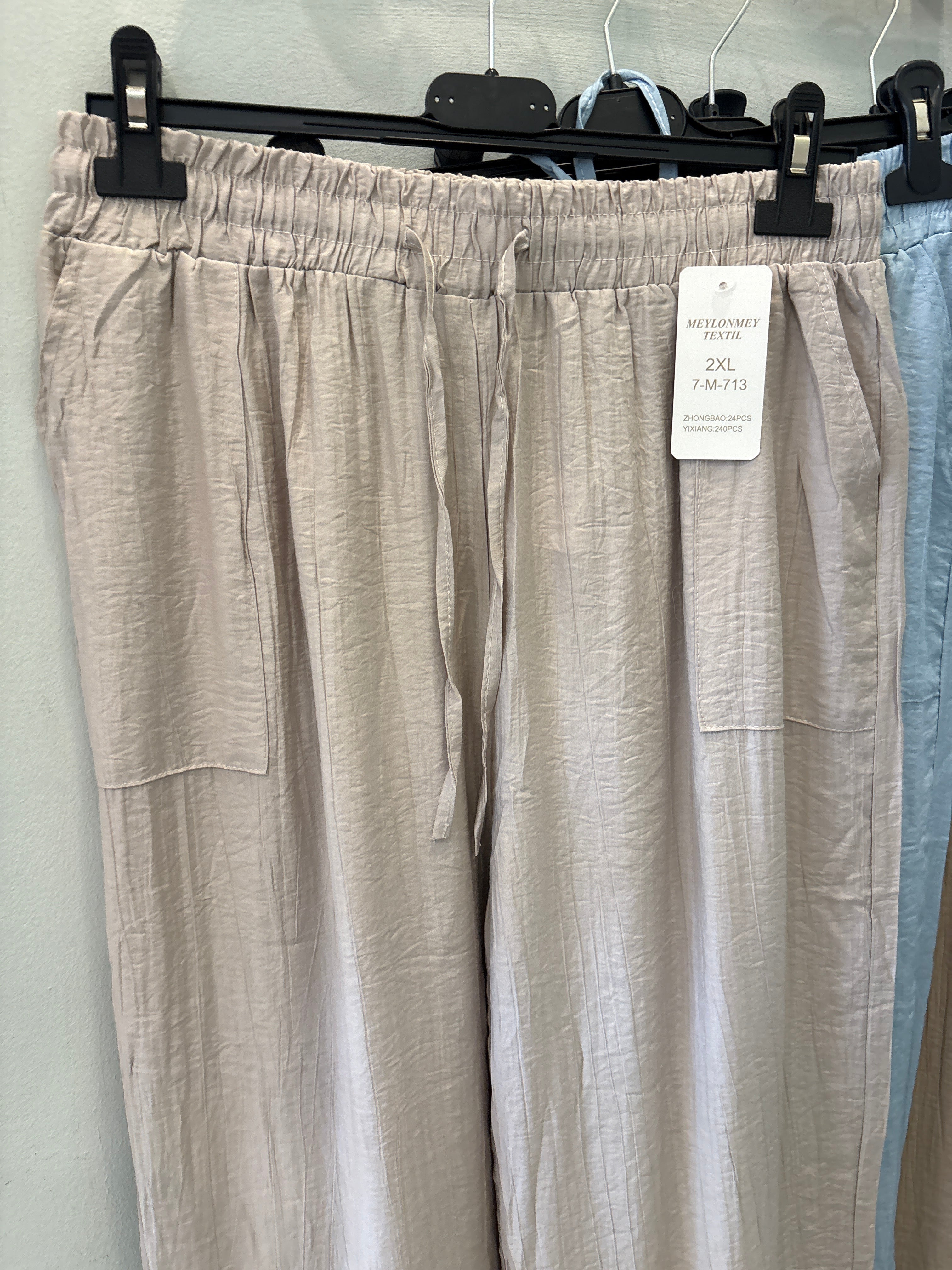 Pantalón Recto Fluido — Multicolor