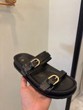 Sandalia hebilla negra
