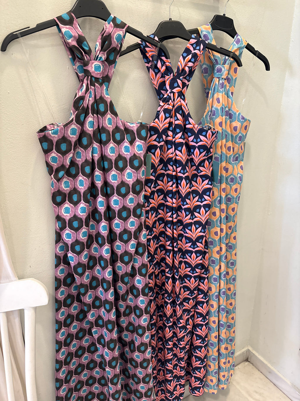 Vestido cuello corbata