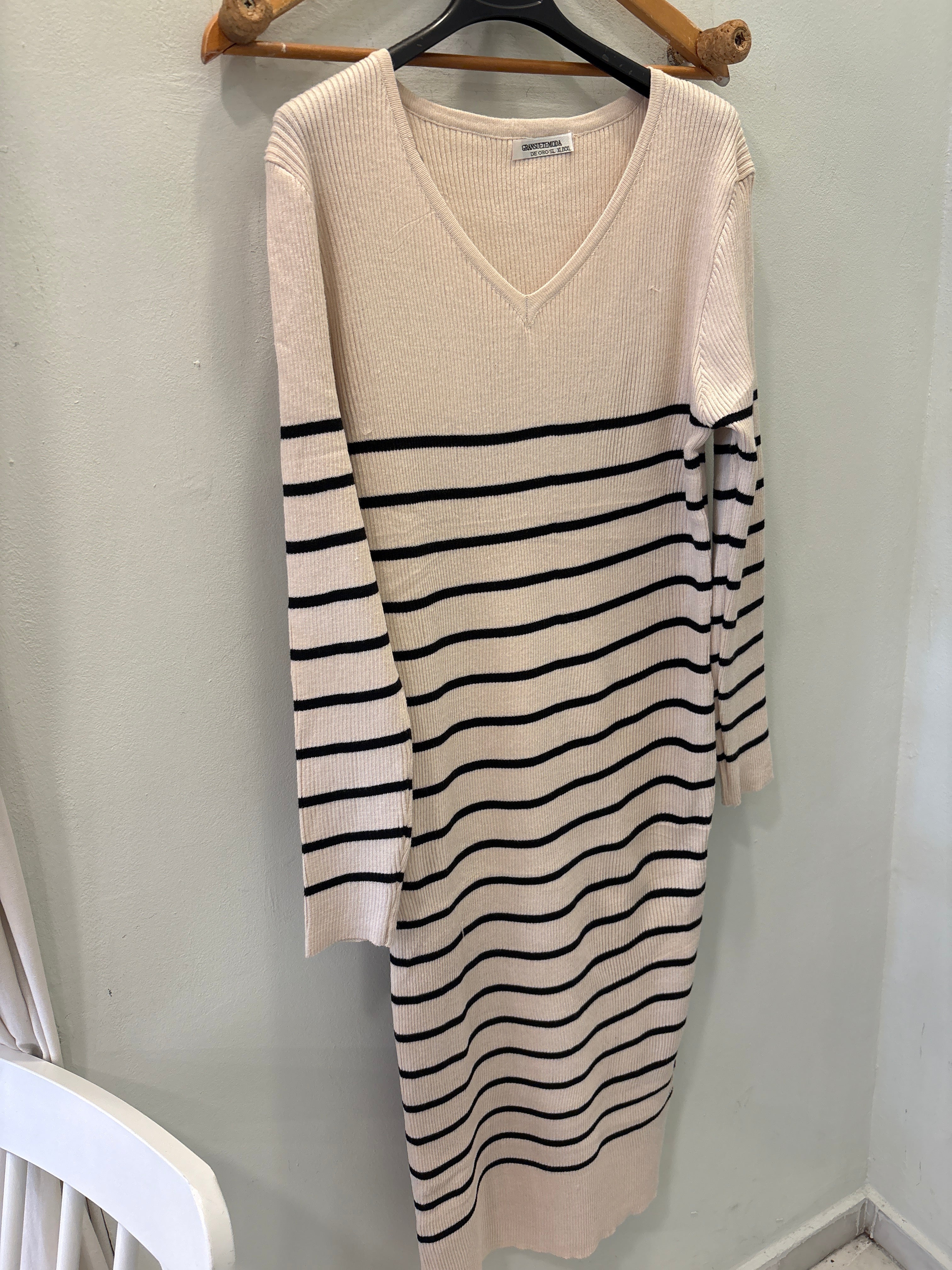 Vestido punto canalé