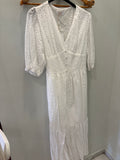 Vestido perforado con forro