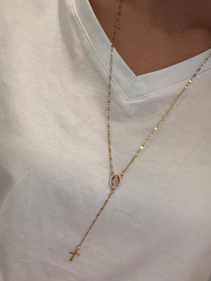 colgante virgen acero