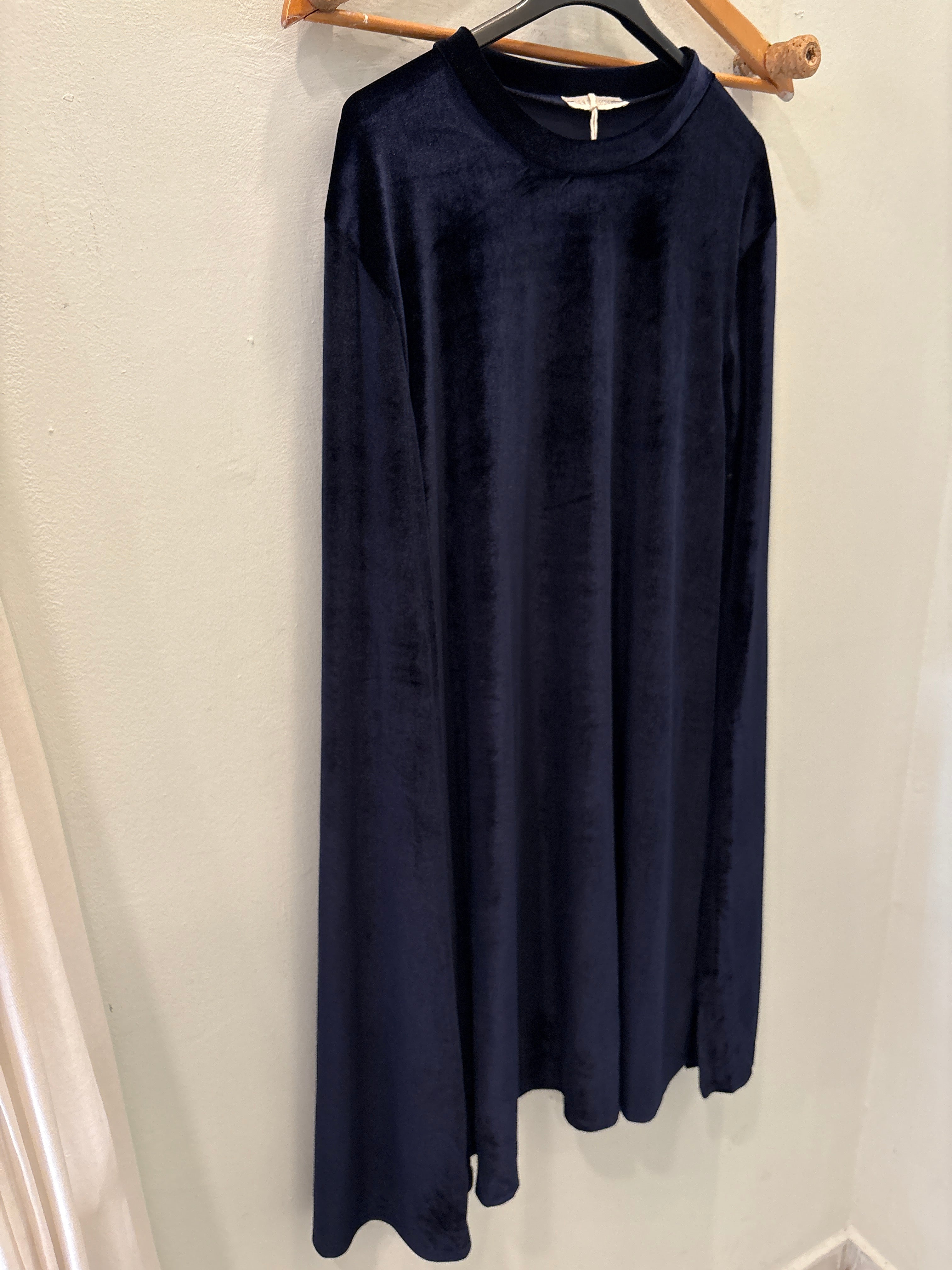 Vestido terciopelo azul marino talla única