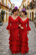 Traje flamenca rojo (34/46 aprox)