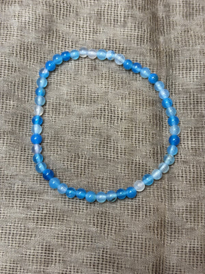 Pulsera bolas elástica azul