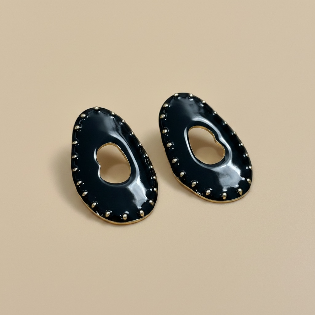 Pendientes negros acero
