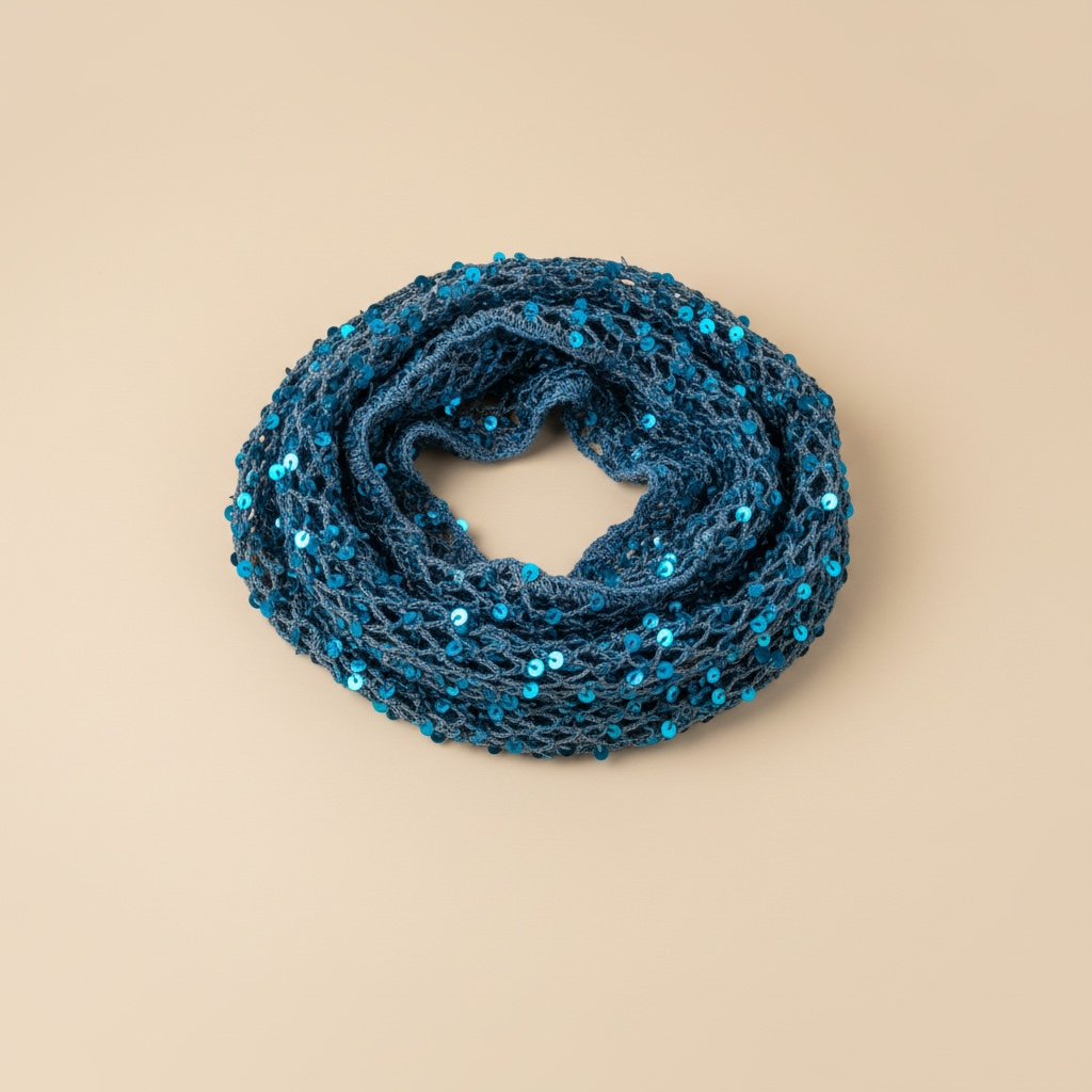 Pañuelo lentejuelas azul