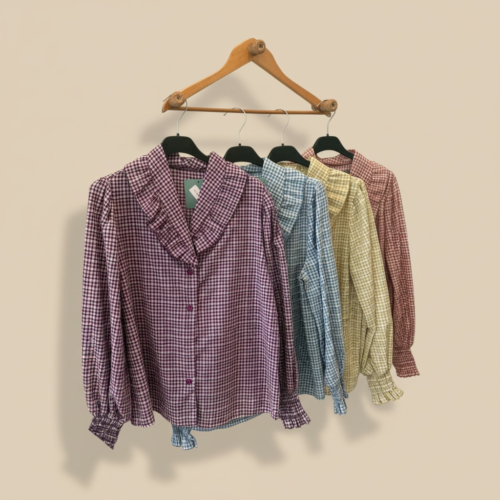 Camisa vichy volante