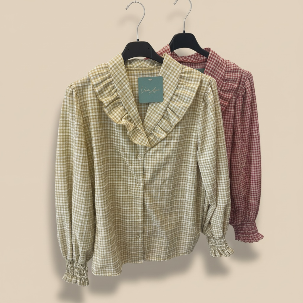 Camisa vichy volante
