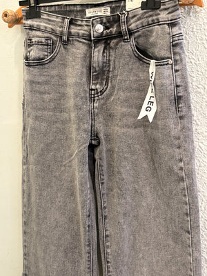Vaquero wide leg gris