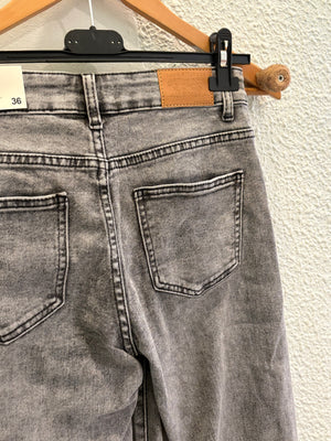 Vaquero wide leg gris