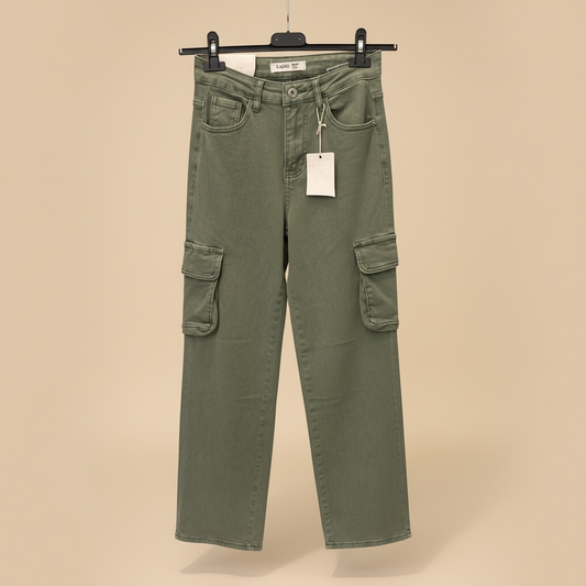 Pantalón cargo elástico