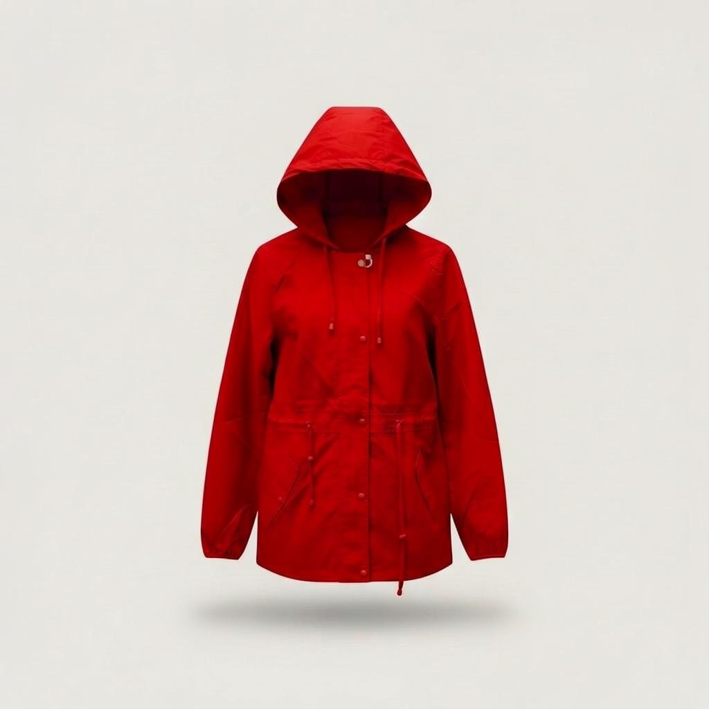 Chaqueta cortavientos roja