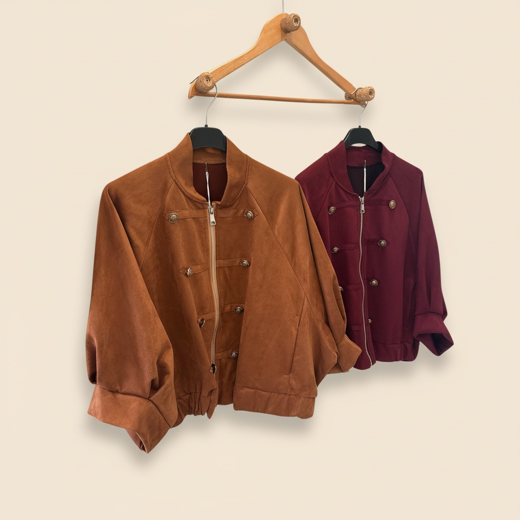 Chaqueta tipo bomber botones
