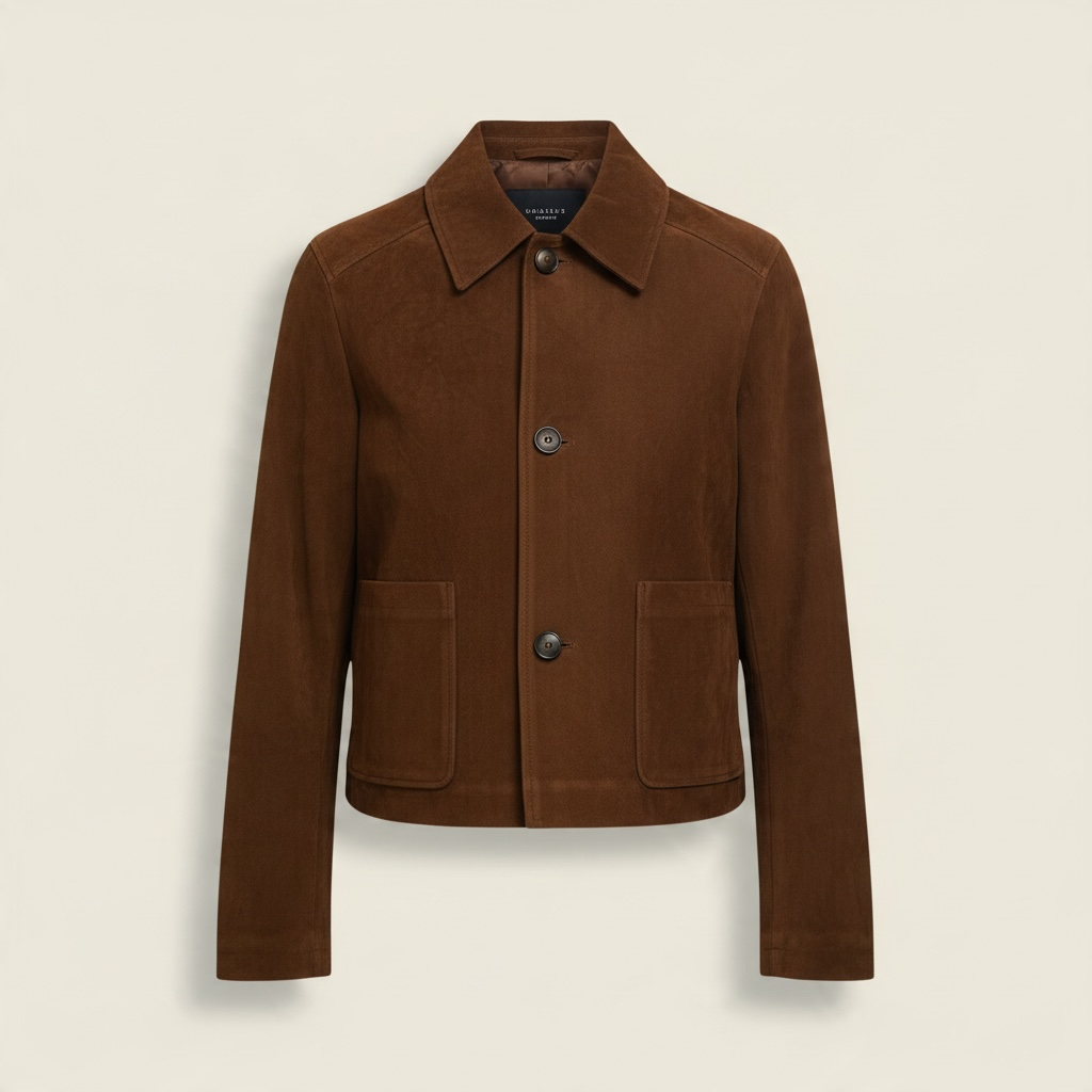Chaqueta efecto ante corta