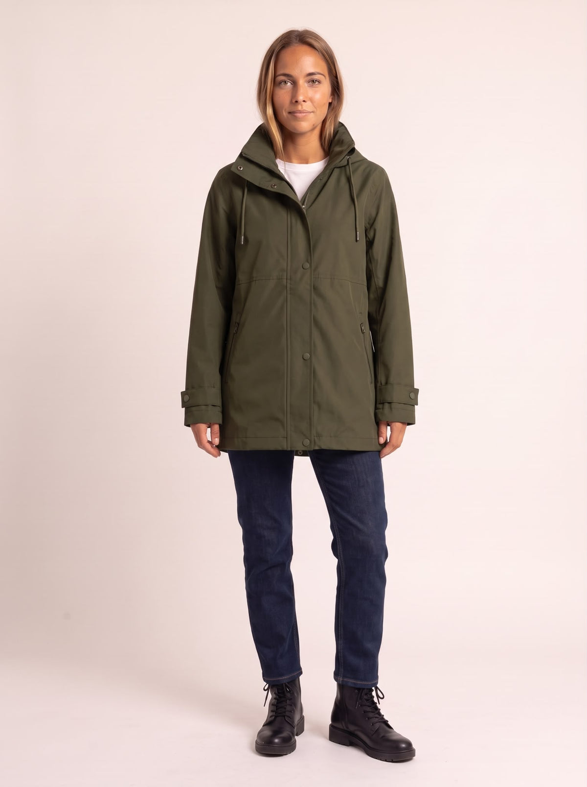 Parka Impermeable con Gorro