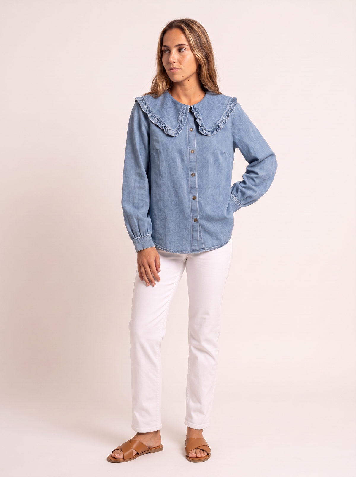 Camisa Vaquera Cuello Bebé